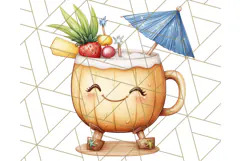 Tropical Tiki Friends PNG Clipart, Cute Summer Art Product Image 4