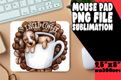 ENCHANTED desk pad PNG Design, Coffee Dog Product Image 1