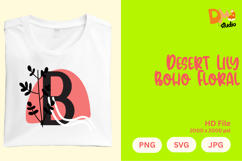 Desert Lily Boho Floral Monogram Product Image 1
