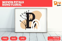 Woven Petals Boho Floral Monogram Product Image 1