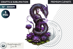Fantasy Dragon witch clipart, enchantress, dragon egg queen Product Image 1