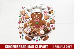 Gingerbread Man Clipart PNG Product Image 1