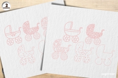 Baby Shower Stroller Laser Cut | Glowforge | SVG Product Image 2