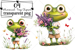 Whimsical Frog Clipart Watercolor PNG Product Image 1
