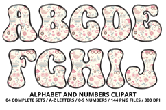 Baby Girl Alphabet PNG Cute Baby Letters &amp; Numbers 300 DPI Product Image 2