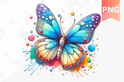 Summer Butterfly Sublimation - Clipart PNG Design Product Image 1