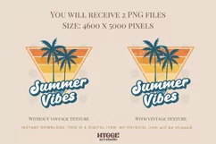 Summer Vibes Sublimation PNG | Retro Palms PNG | Sunset PNG Product Image 2
