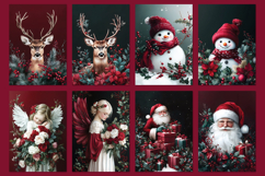 Burgundy Christmas for Card Making, Journals, Crafts, Covers Product Image 2