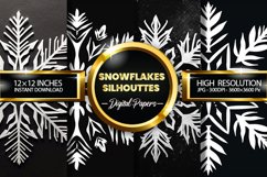 Snowflakes Silhouttes Digital Papers - 04 Variations Product Image 1