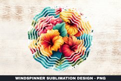 Flower Wind Spinner Sublimation Design Product Image 1