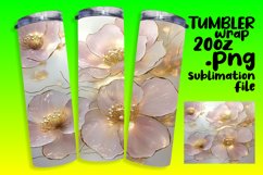 VIBRANT 20oz PNG Tumbler Wrap , 3D Flower Product Image 1