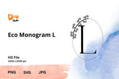 Eco Monogram Minimal Nature- Inspired Letter Set PNG SVG JPG Product Image 1