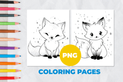 Sweet little fox Coloring Pages | Coloring book Product Image 1
