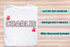 Valentines Day Digital Papers, valentines day doodle letters Product Image 6