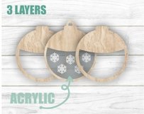 christmas ornaments snowflakes svg, custom ornaments svg Product Image 2