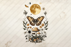Celestial Moon Boho Flower Vintage Mystic Moon Shirt Design Product Image 2