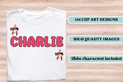 Valentine Alphabet Clip Art, valentines day letters doodle Product Image 6