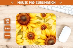3D Sunflower Mouse Pad Sublimation Product Image 1