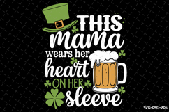This Mama wears her heart on her sleeve Svg | Svg design Product Image 1