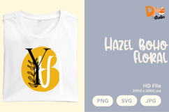 Hazel Boho Floral Monogram Product Image 1