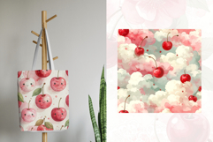 Cherry Coquette Digital Paper Floral Seamless Pattern Bundle Product Image 5