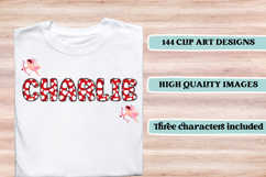 Valentine Alphabet Clip Art, valentines day letters doodle Product Image 6