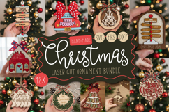 Hand-Made Christmas Ornaments Bundle 12x Laser Cut Designs Product Image 1
