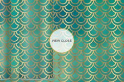 Sublimation Tumbler gold mermaid scales green gradient Product Image 3