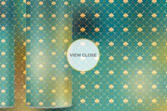 Sublimation Tumbler art deco line gold green gradient Product Image 3