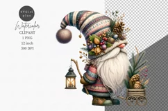 Forest clipart, Gnome clipart, Watercolor clipart Product Image 1