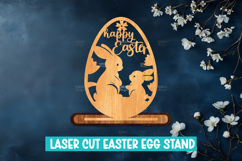 Easter Egg Laser Cut Stand SVG I Laser Cut Easter Egg Decor Product Image 5