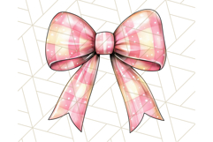Watercolor Summer Bow Clipart PNG, Coquette Bright Bow Png Product Image 4