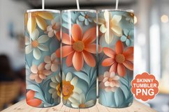 Summer 3D Flowers Tumbler | Summer Tumbler Wrap Product Image 1