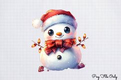 Christmas Cute-Snowman Clipart Bundle PNG Product Image 13