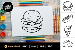 Fast Food Coloring Page Bundle Product Image 1