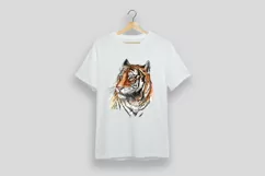 Tiger PNG Sublimation, Tiger face png, Tiger head png file Product Image 2