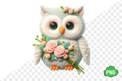 Whimsical Mother's Day Owl Clipart Product Image 1