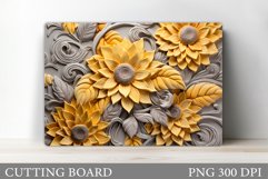 Sunflowers Cutting Board. Flowers Kitchen Cutting Board Product Image 1