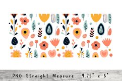 Boho Flowers Can Glass Wrap, Libbey Glass 16 oz Sublimation Product Image 2