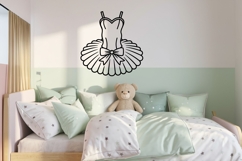 Ballet Dress Outline svg cut file for girls room decor Product Image 4