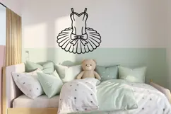 Ballet Dress Outline svg cut file for girls room decor Product Image 4