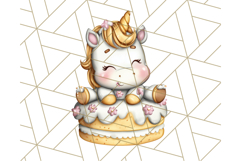 Cute Dessert Unicorn PNG Clipart with Cupcakes &amp; Candies Product Image 4