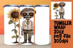 Watercolor Halloween Scarecrow Tumbler Wrap Product Image 1