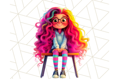 Teen Girl Clipart PNG, Fun Character Illustration Product Image 4