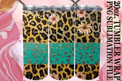 Glitzy Leopard &amp; Blossom Tumbler Creations - 20oz Product Image 1