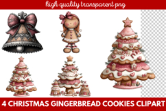 Christmas Gingerbread Cookies Clipart | Cute Holiday Cookie Product Image 1