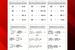Editable Multiplication and division Math template 2 Product Image 2