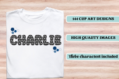 Geometric Alphabet png clipart, geometric doodle letters Product Image 6