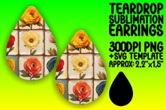 Blossoming Beauty PNG Teardrop Earring Design Sublime Product Image 1