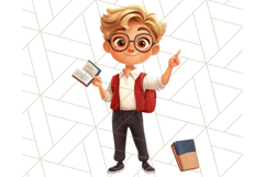 Boy Teacher Clipart PNG, Cute Male Teacher Illustration Product Image 4
